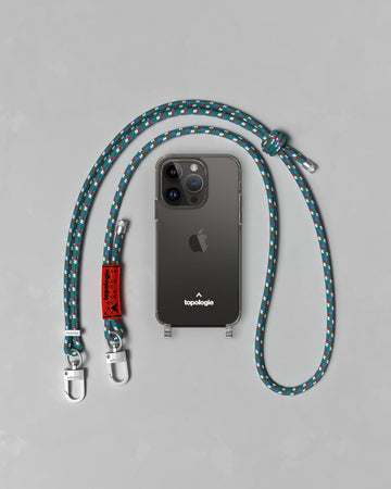 Verdon Phone Case  / Clear / 6.0mm Teal Blue Patterned
