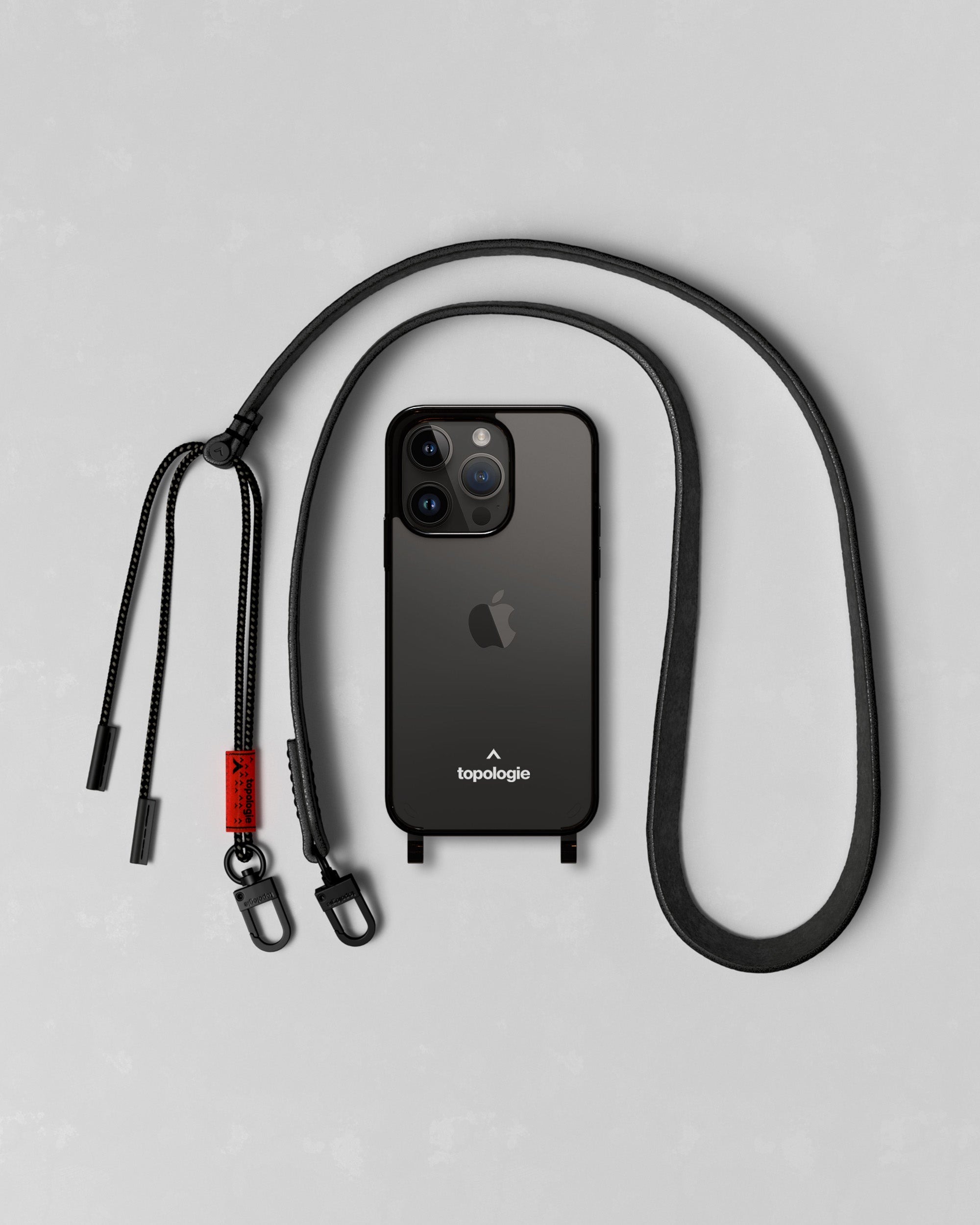 Verdon Phone Case / Smoke / Lether Strap Black