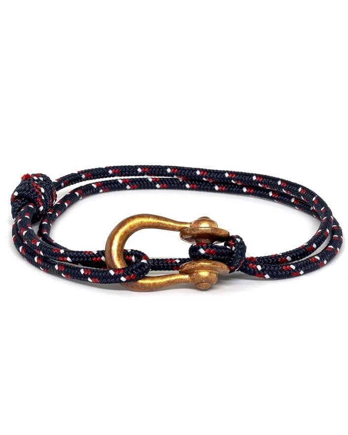 Kalymnos / Navy Patterned & Raw Brass