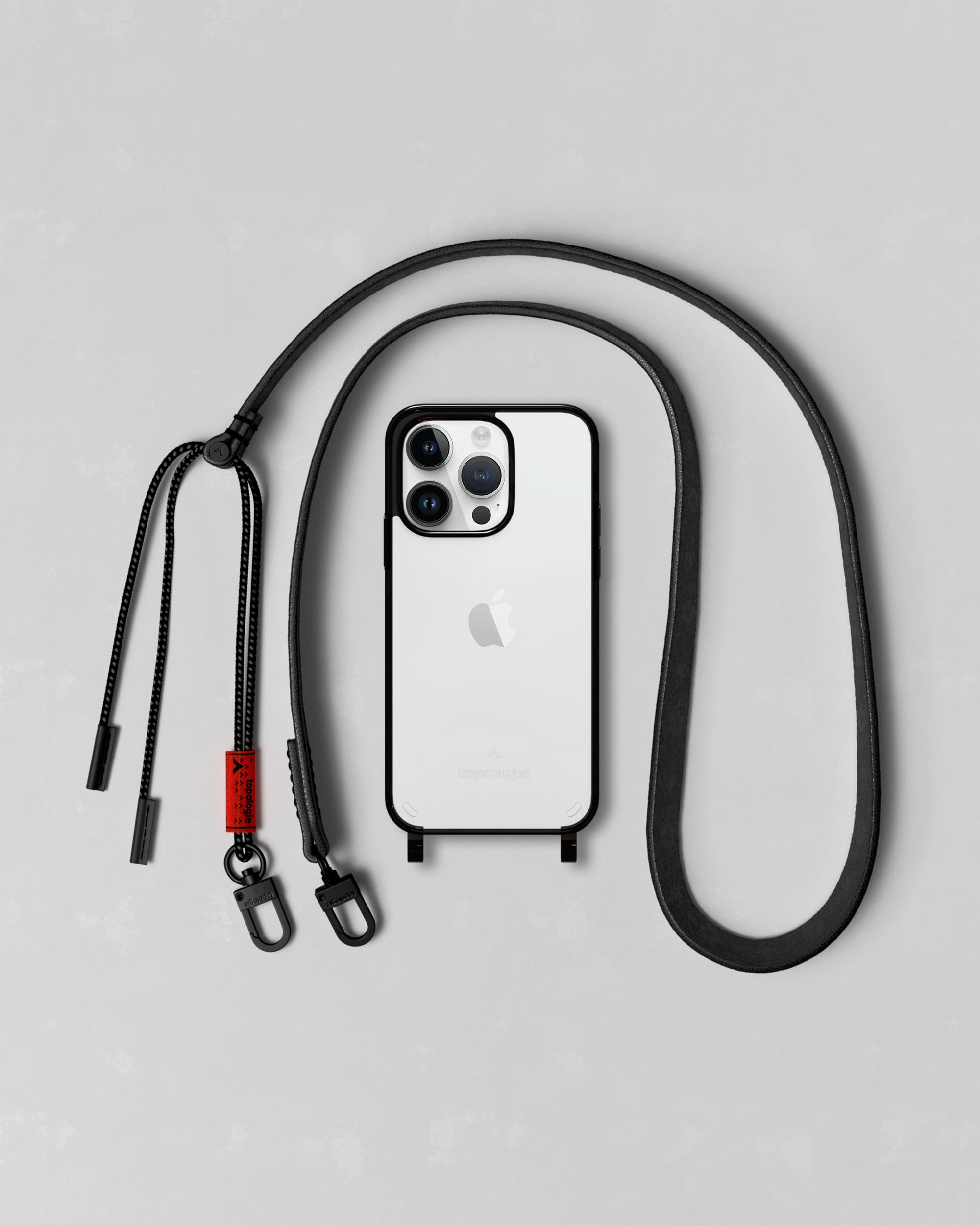 Verdon Phone Case / Smoke / Lether Strap Black