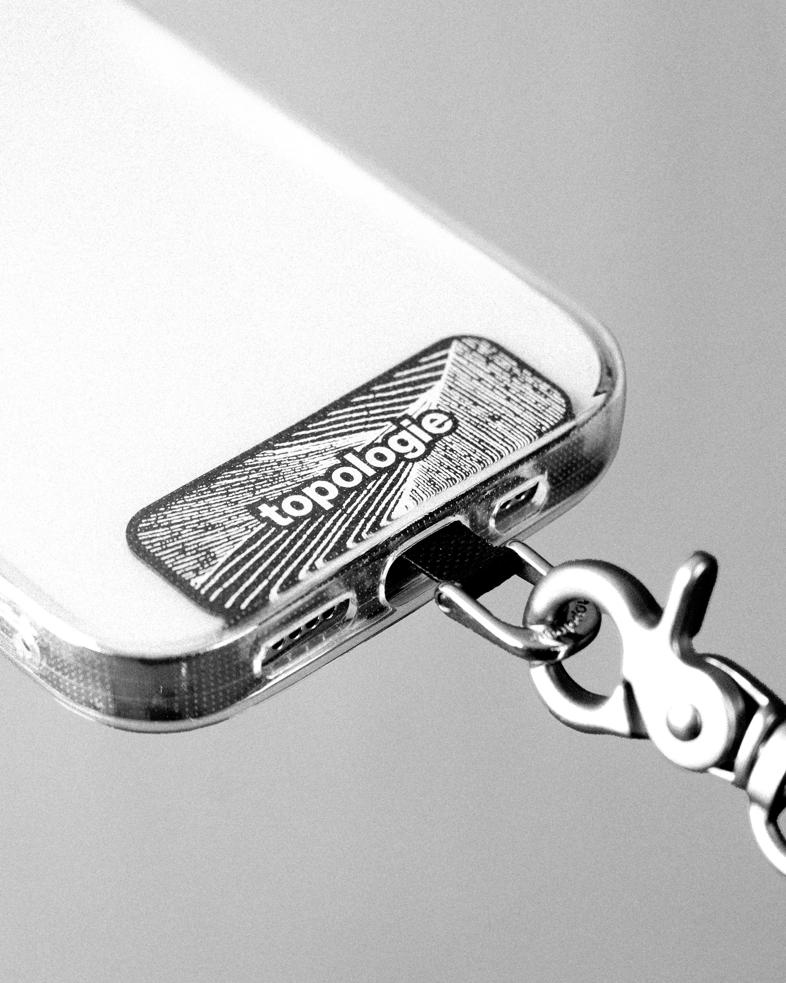 10mm Rope / White Patterned + Phone Strap Adapter