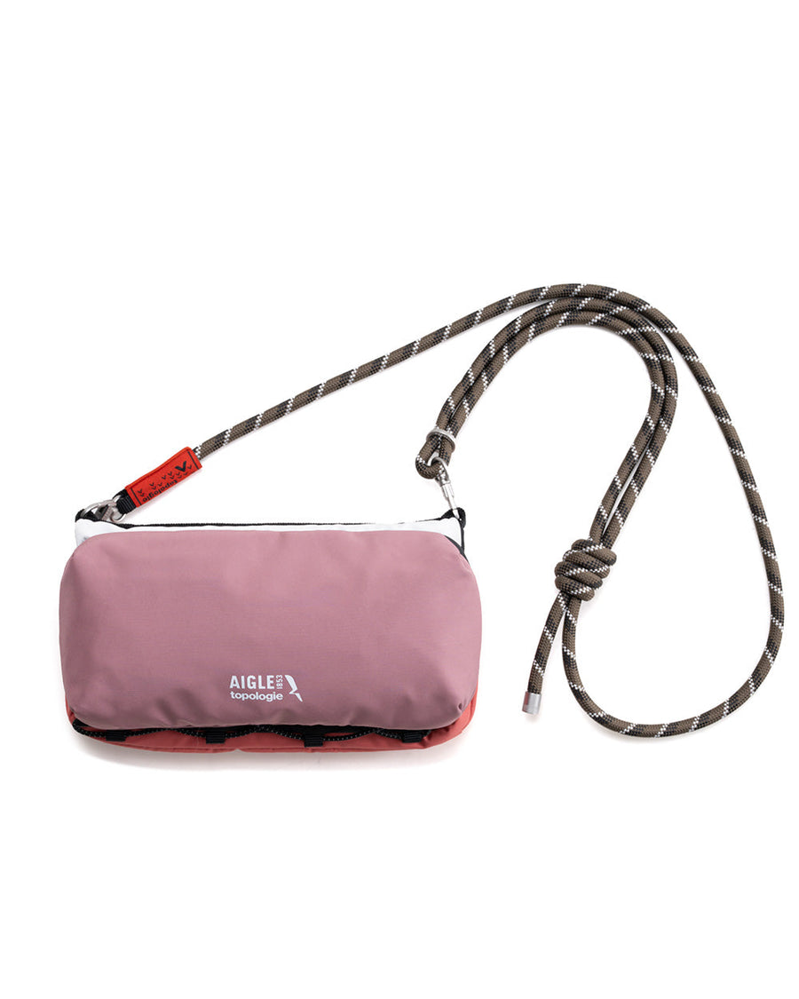 Topologie x Aigle Trio Colour Bottle Sacoche Medium / Gris Rose / 8.0mm Rope / Cedar Patterned