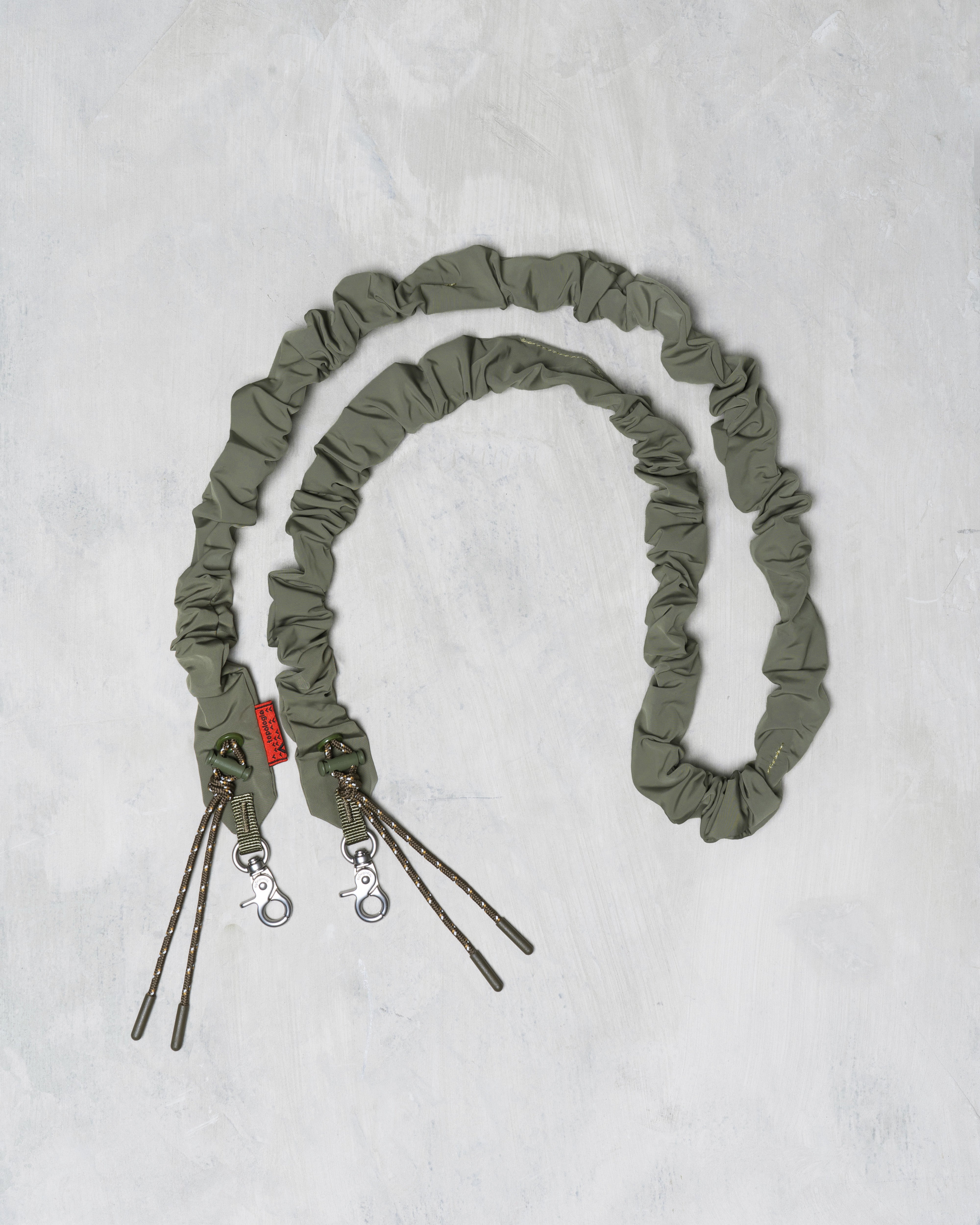 Sangle élastique / Satin vert militaire