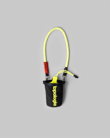 Mini Chalk Bag / Black / Neon Yellow (Papery) / 8.0mm Wrist Strap / Neon Yellow Reflective