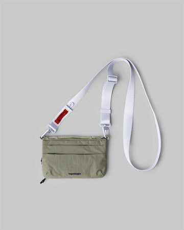 Phone Sacoche 90 / Moss (Papery) / To-go Strap Regular / Icelandic Blue