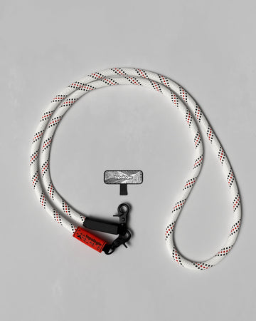 Phone Strap Adapter + 10mm Rope / White Patterned