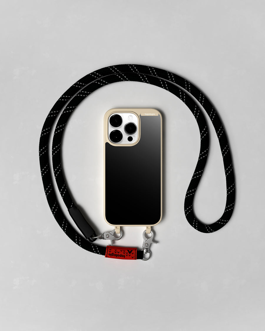 Bump Phone Case / Matte Sand / Black Mirror / 10mm Black Reflective