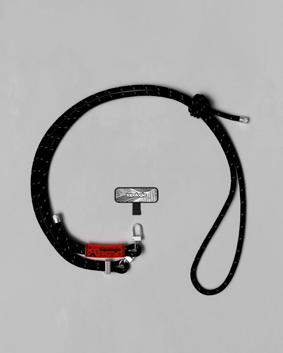Phone Strap Adapter + Cordon 6.0mm / Noir Réfléchissant
