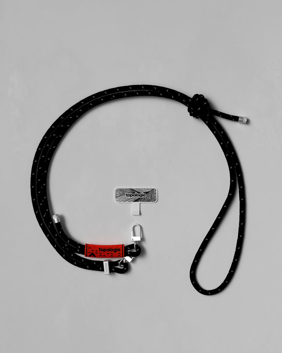 Phone Strap Adapter + Cordon 6.0mm / Noir Réfléchissant
