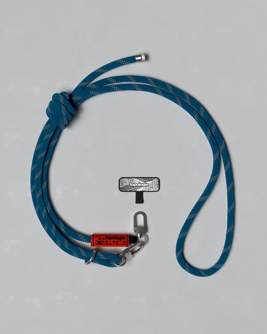 Phone Strap Adapter + Cordon 8.0mm / Bleu Turquoise Réfléchissant
