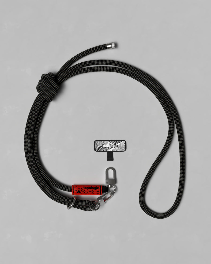 Phone Strap Adapter + Cordon 8.0mm / Noir Treillis