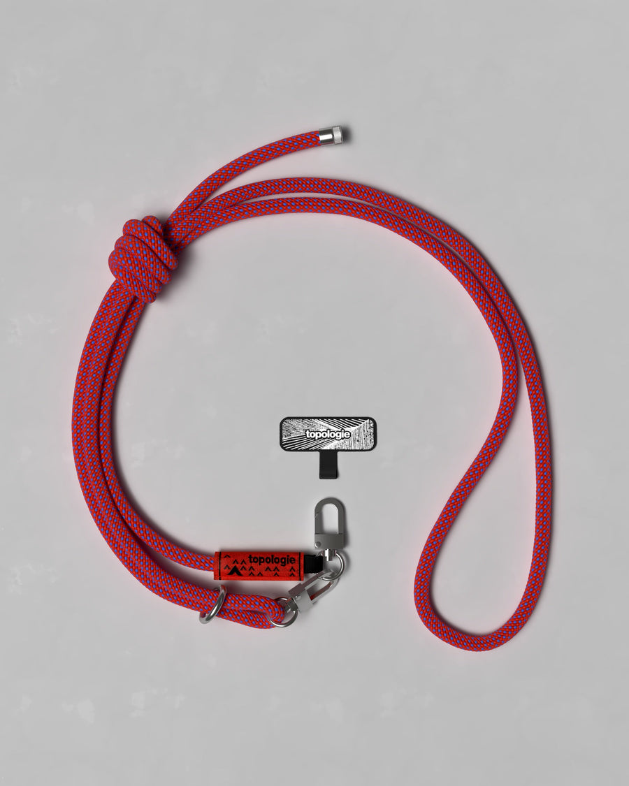 Phone Strap Adapter + Cordon 8.0mm / Rouge / Bleu Treillis