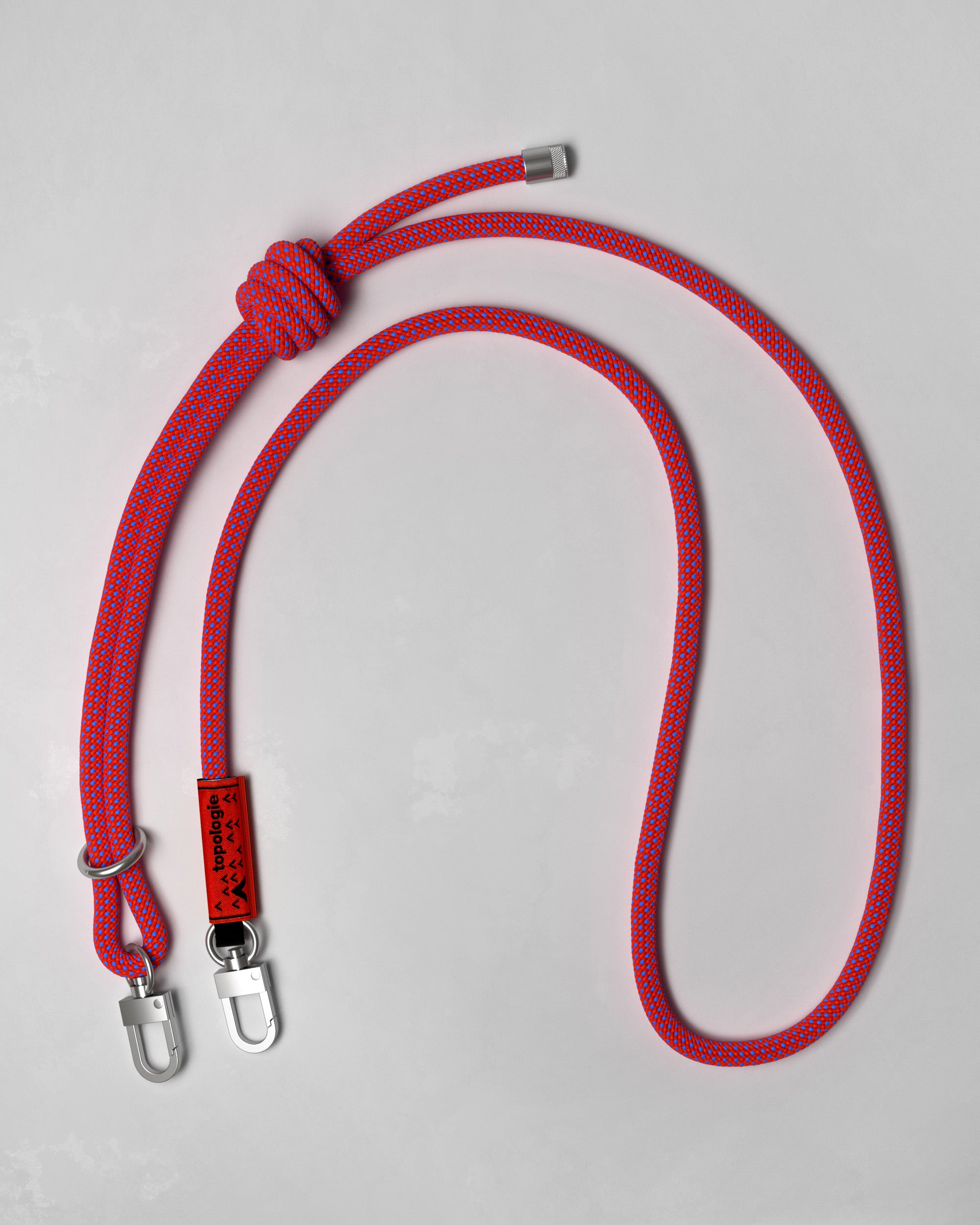  Cordon 8.0mm / Rouge / Bleu Treillis