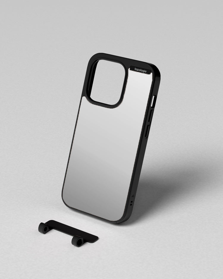 Bump Phone Case / Matte Black / Silver Mirror