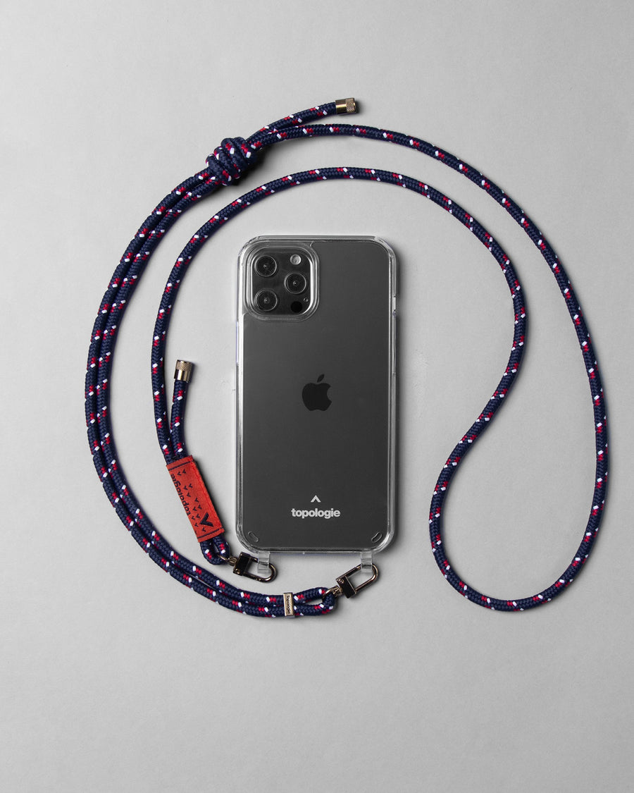 Verdon Phone Case / Clear / 6.0mm Navy Patterned