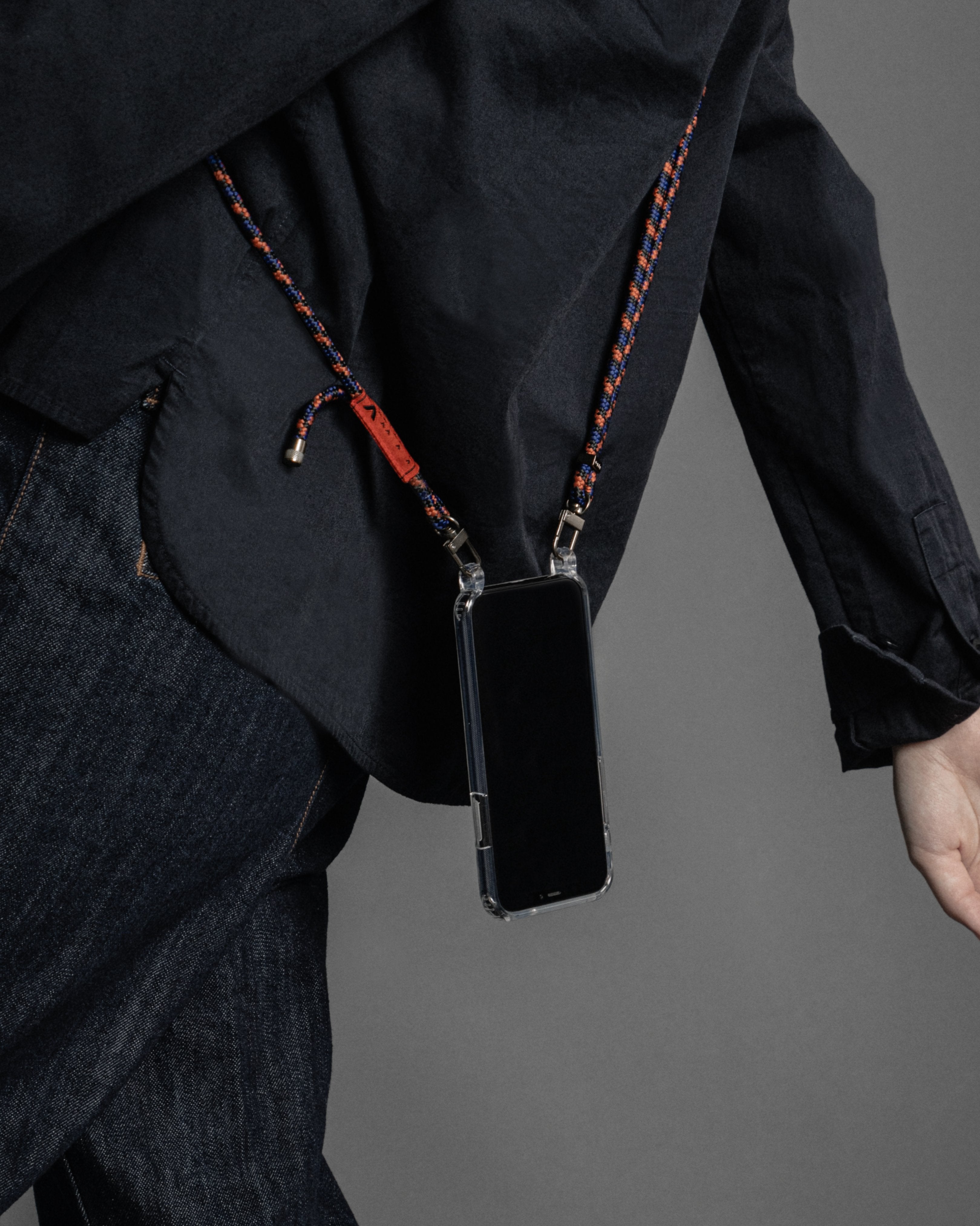Verdon iPhone Case / Dark Mirror / 6.0mm Navy Orange