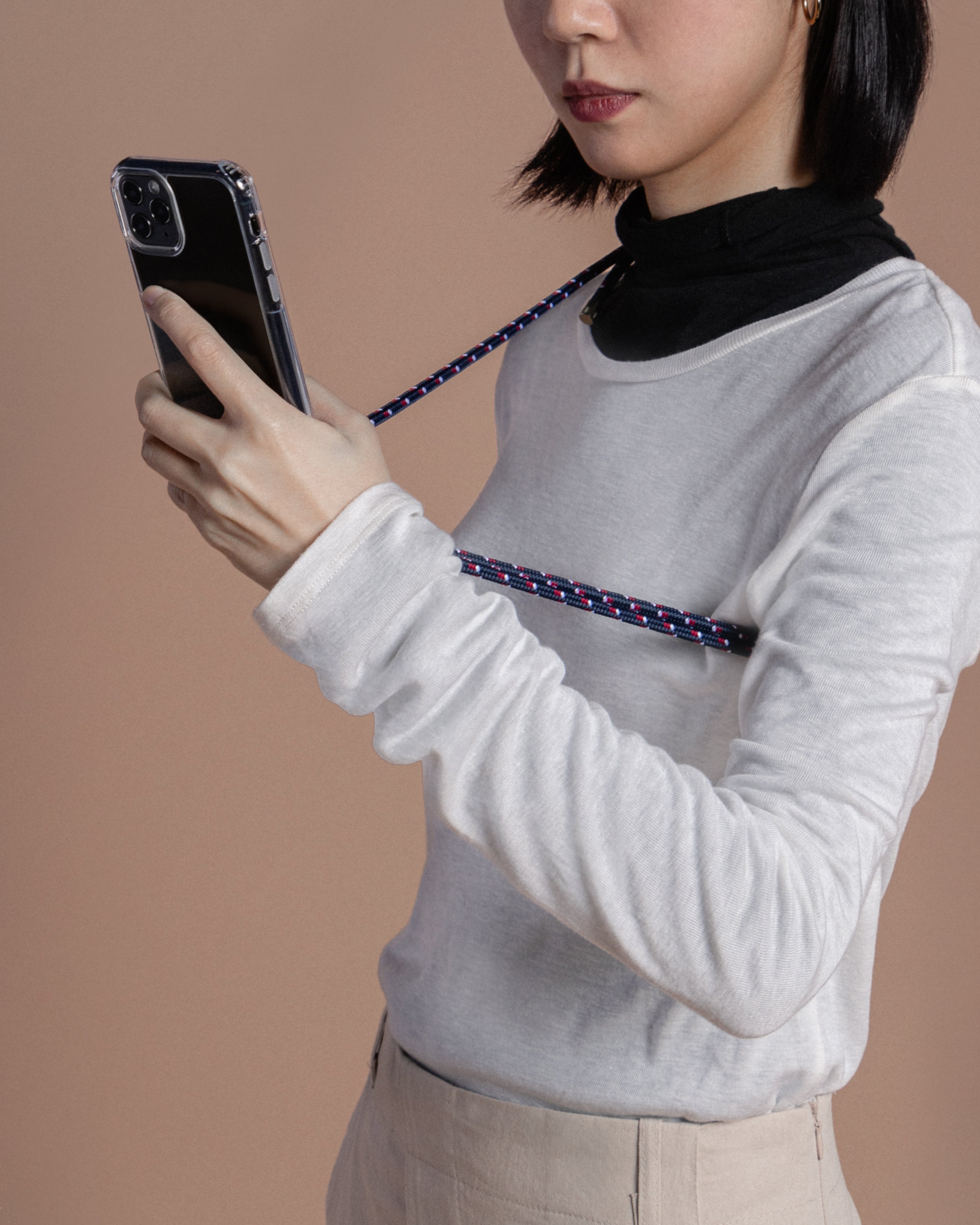 Verdon iPhone Case / Dark Mirror / 6.0mm Navy Patterned