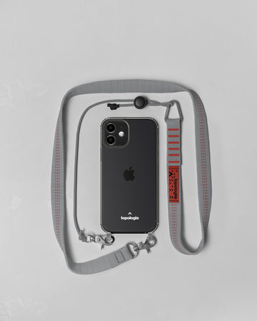 Verdon Phone Case / Clear / 20mm Grey Stripe