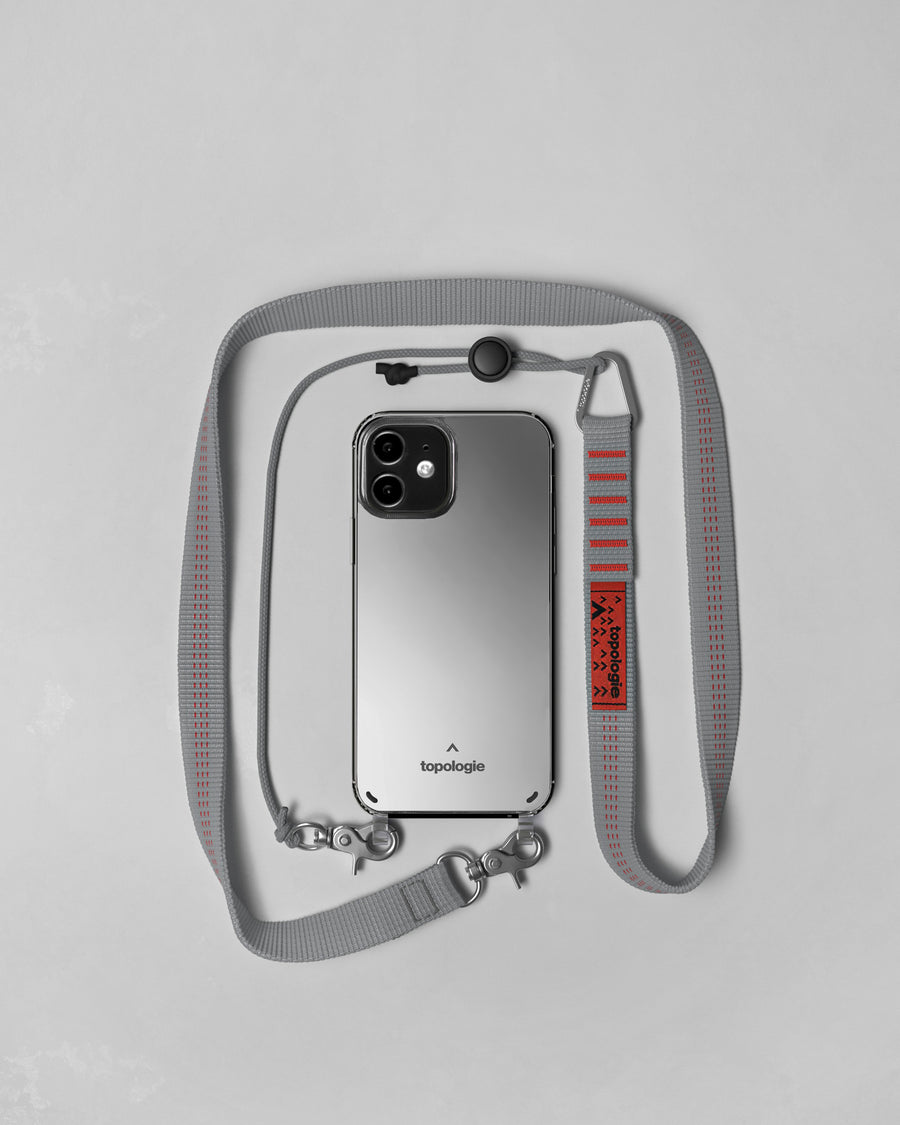 Verdon Phone Case / Dark Mirror / 20mm Grey Stripe
