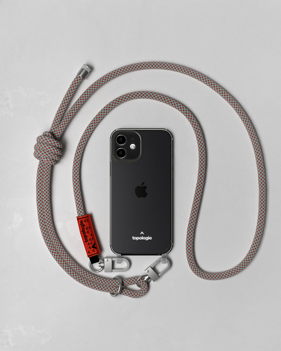 Verdon Phone Case / Clear / 8.0mm Grey Red Blue Lattice