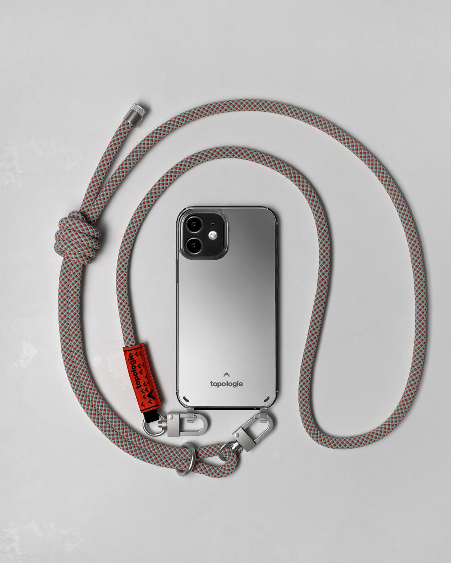Verdon Phone Case / Dark Mirror / 8.0mm Grey Red Blue Lattice