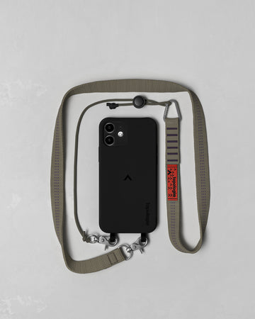 Dolomites Phone Case / Black / 20mm Moss Stripe