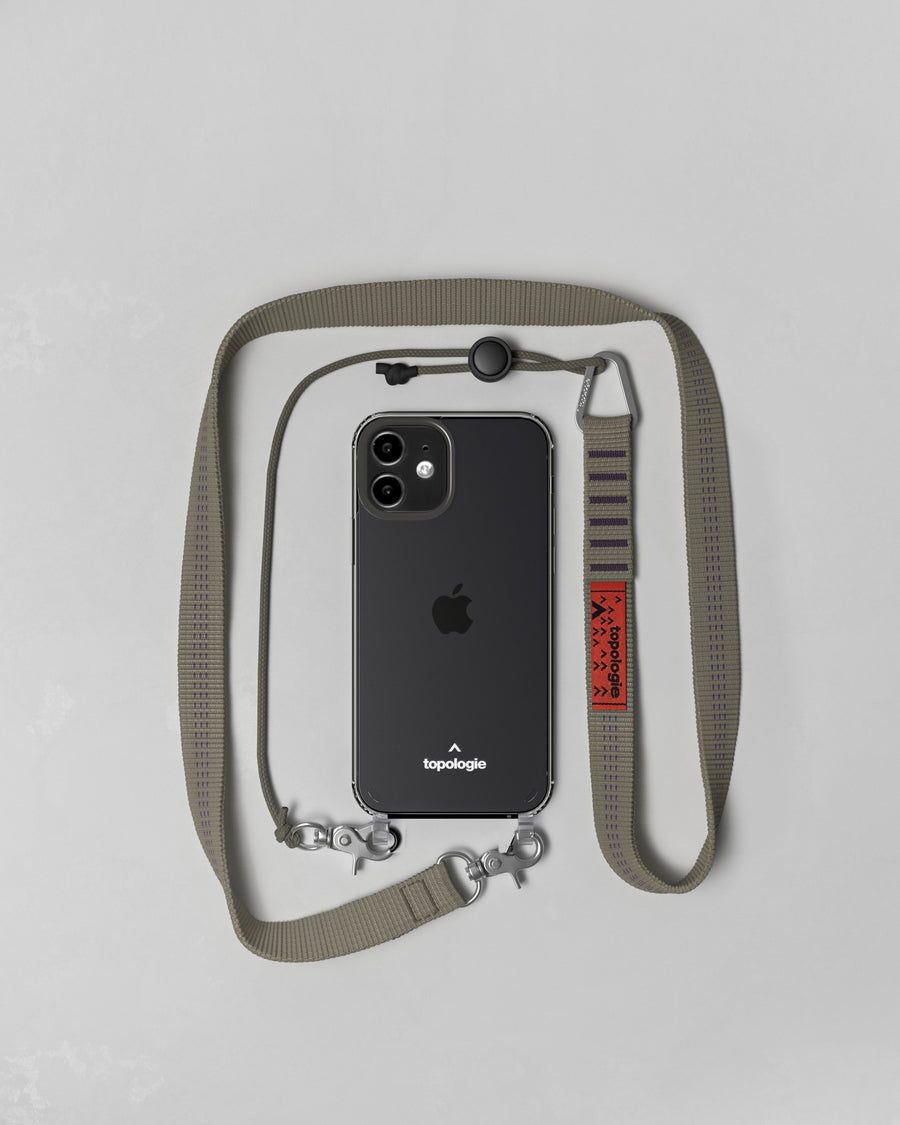 Verdon Phone Case / Clear / 20mm Moss Stripe