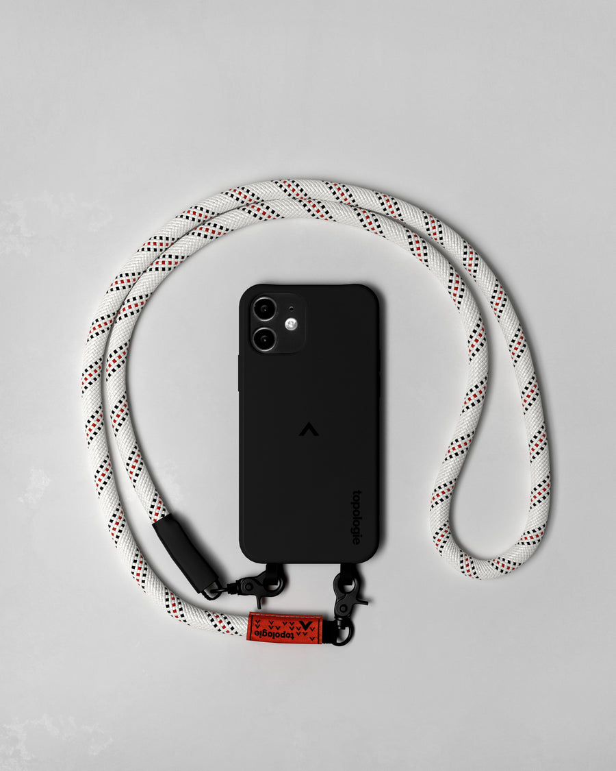 Dolomites Phone Case / Black / 10mm White Patterned
